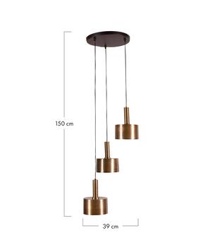 Ceiling light metal 39x39x150cm - Gold