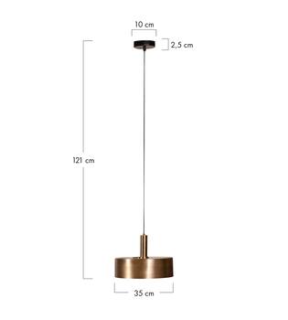 Ceiling light round metal 35x35x21cm - Gold