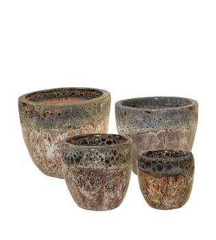 Planter ceramic 46x46x38cm - Brown
