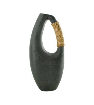 Vase paper mache 19x7x45cm - Grey