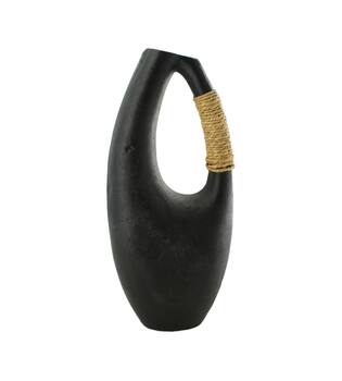 Vase paper mache 19x7x45cm - Black