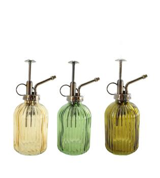 Plant sprayer glass 7.8x7.8x19cm  - Green