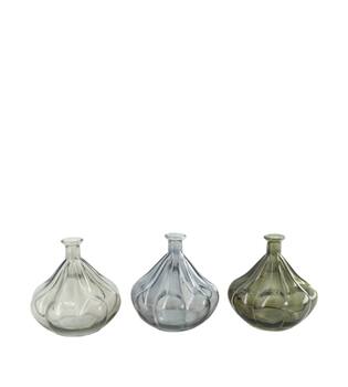 Vase glass 11.5x11.5x11.7cm  - Grey