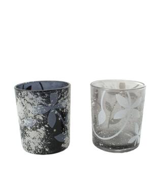 Tealight holder glass 7x7x8cm C/2