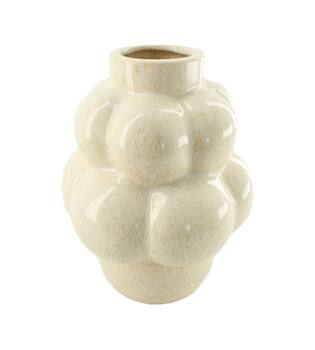 Vase ceramic 15.5x15.5x20cm - White