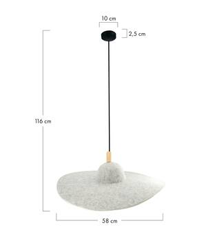 Ceiling light felt 58x58x16cm