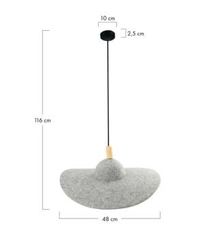 Ceiling light felt 48x48x16cm