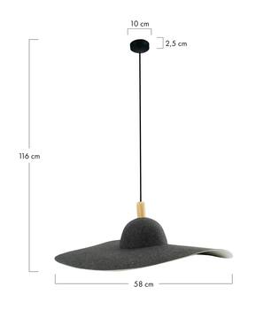 Ceiling light felt 58x58x16cm