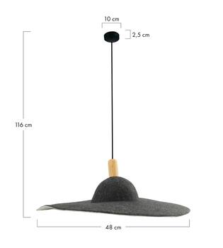 Ceiling light felt 48x48x16cm
