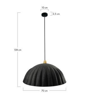 Ceiling light felt 70x70x38cm