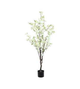 Tree peach blossom artificial 70x60x145cm - White