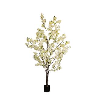 Tree peach blossom artificial 100x80x200cm - White