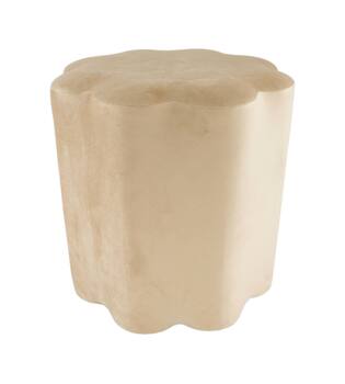 Stool scalloped velvet 38x38x38cm