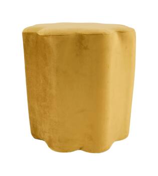 Stool scalloped velvet 38x38x38cm