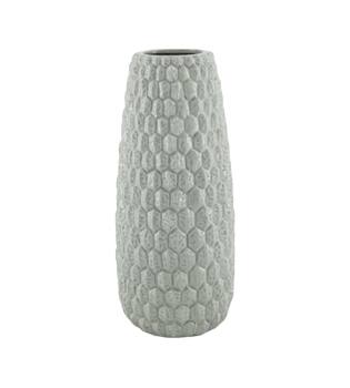 Vase ceramic 14x14x34.5cm - Cream