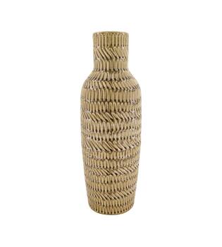 Vase ceramic 17x17x50cm - Brown