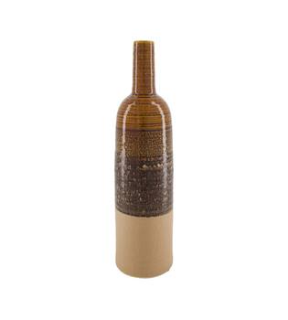 Bottle ceramic 13x13x47.5cm - Brown