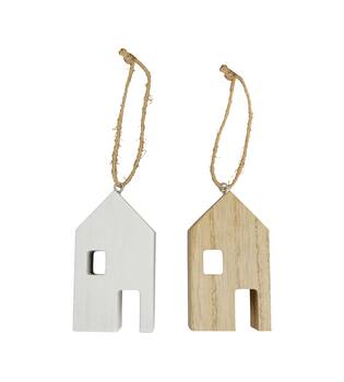 Hanger house pine wood 5x5x9cm C/2