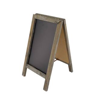 Blackboard stand teak wood 18x32x32cm - Natural
