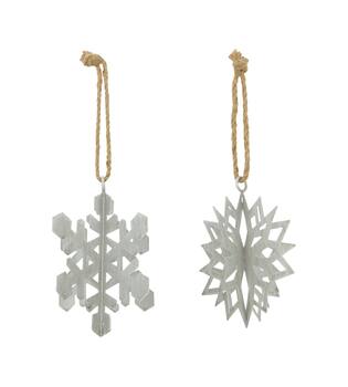 Hanger snowflake metal 15x15x18.5cm  - Silver
