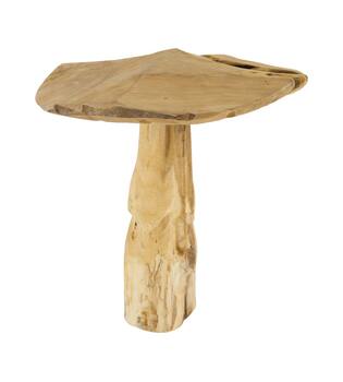 Champignon - Bois de teck - Naturel - 28x30cm