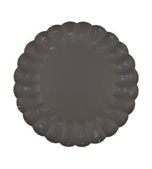 Plateau en metal rond 38x38x3cm - Noir