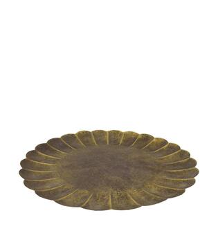 Tray round metal 58x58x3cm - Gold
