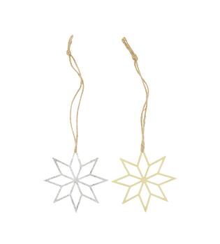 Hanger star metal 13x0.1x13cm  - Gold