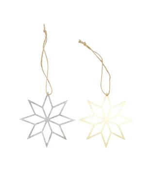 Hanger star metal 18x0.1x18cm  - Gold