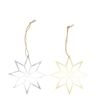 Hanger star metal 23x0.1x23cm  - Gold