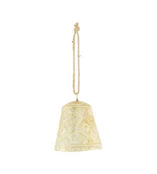 Bell metal with hanger 14x14x17cm - Gold