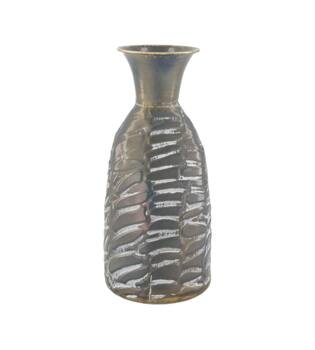 Bottle metal 12x12x27cm