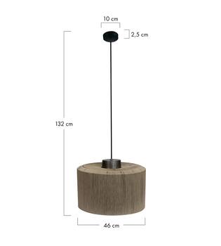Ceiling light jute 46x46x32cm