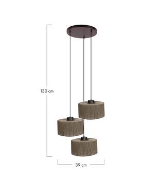 Ceiling light jute 39x39x130cm