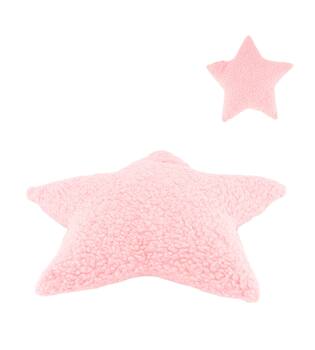 Cushion star teddy polyester 45x45x8cm - Pink