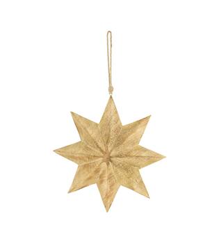 Hanger star mango wood 28x2.3x28cm