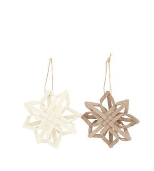 Hanger snowflake felt 17x5.5x17cm C/2