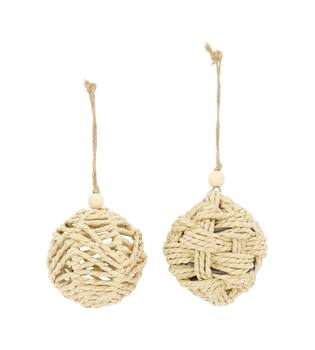 Bauble jute 9x9x9cm A/2