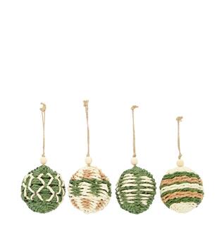 Bauble jute 9x9x9cm A/4