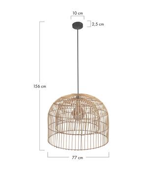 Ceiling light rattan 77x77x56cm