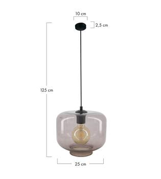 Ceiling light glass 25x25x125cm