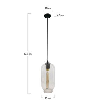 Ceiling light glass 15x15x135cm