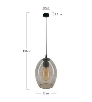 Ceiling light glass 15x15x130cm