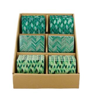 Coaster ceramic 10x10x0.7cm  - Green