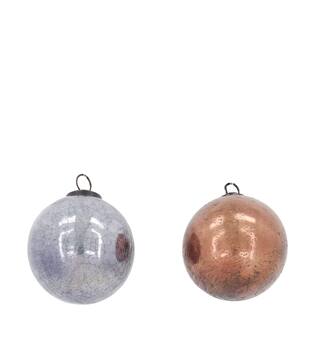 Bauble glass 9.5x9.5x10cm C/2
