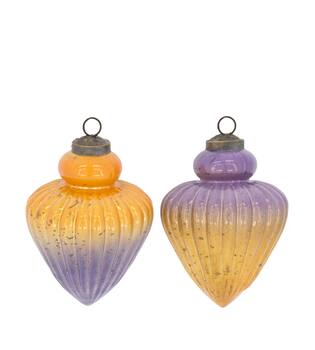 Bauble glass 8.5x8.5x10cm C/2