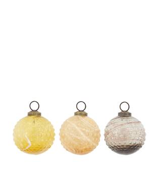 Bauble glass 7.75x7.75x7.75cm C/3