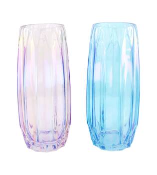 Vase luster glass 12x12x28cm C/2