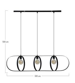 Ceiling light metal 120x27.5x130cm