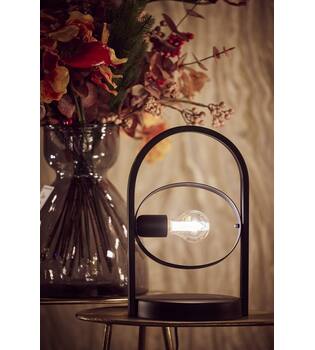Table lamp metal 22x20x36cm - Black